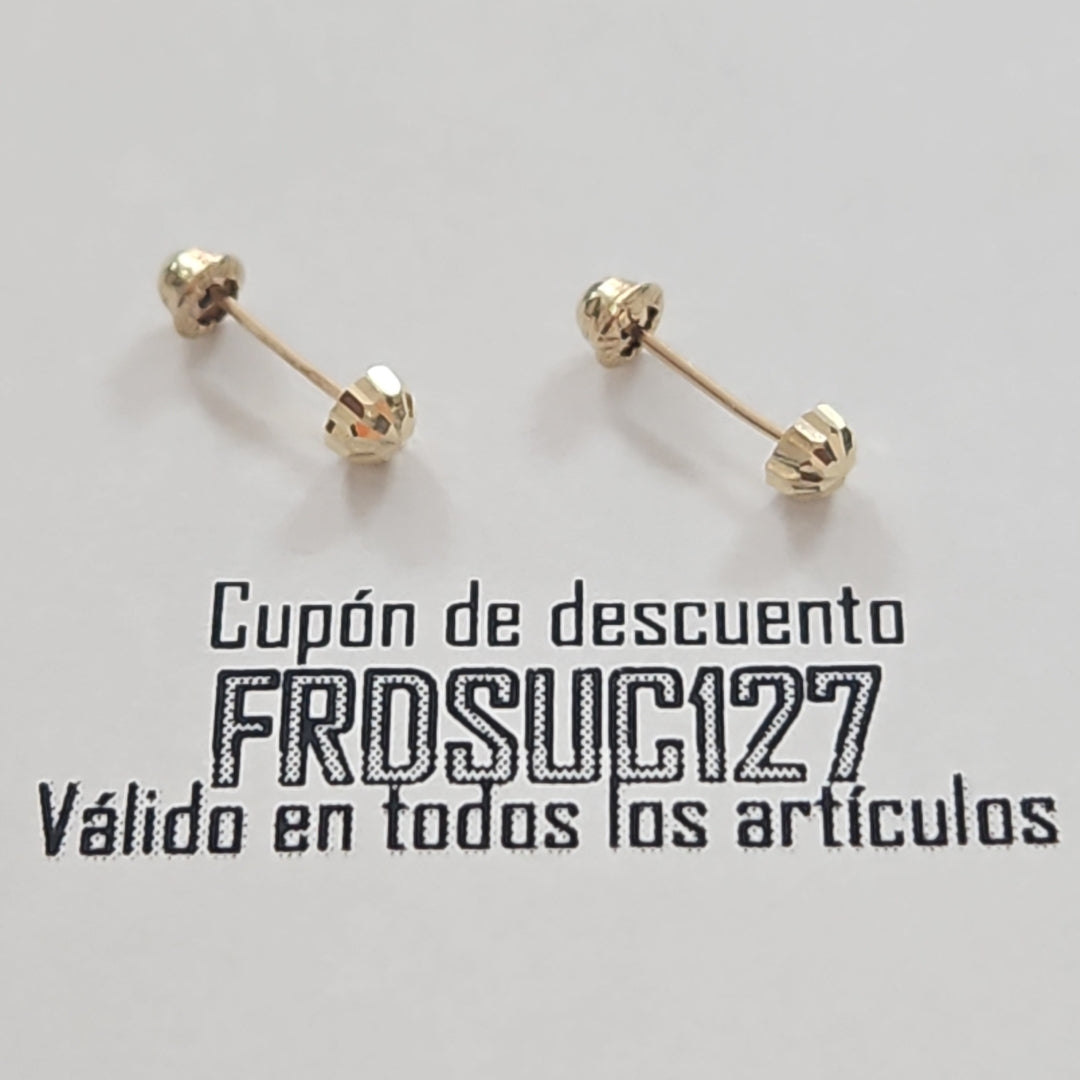 BROQUELES BROQUEL FIG HONGO 14K 0.17 GR (NUEVO)