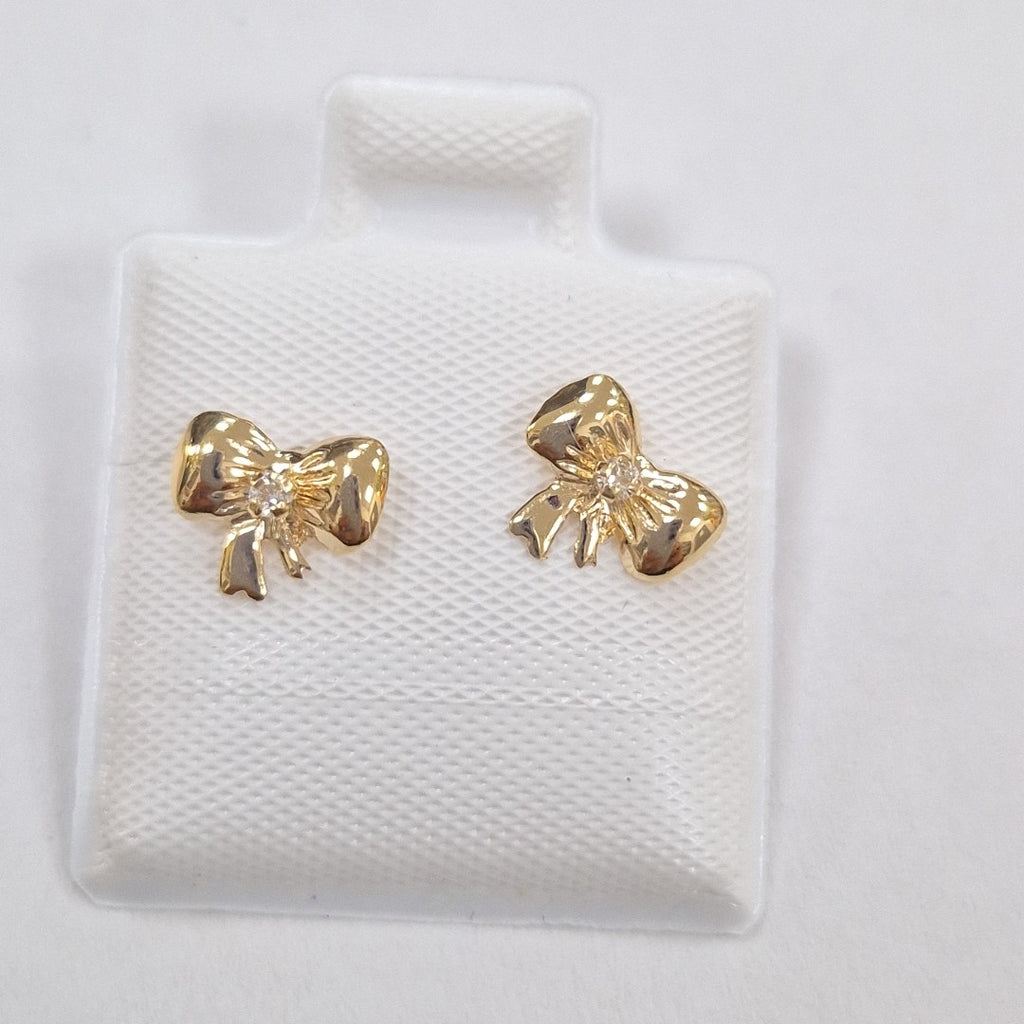 BROQUELES BROQUEL FIG MOÑO C CIRCONIA 14K 0.2441 GR (NUEVO)