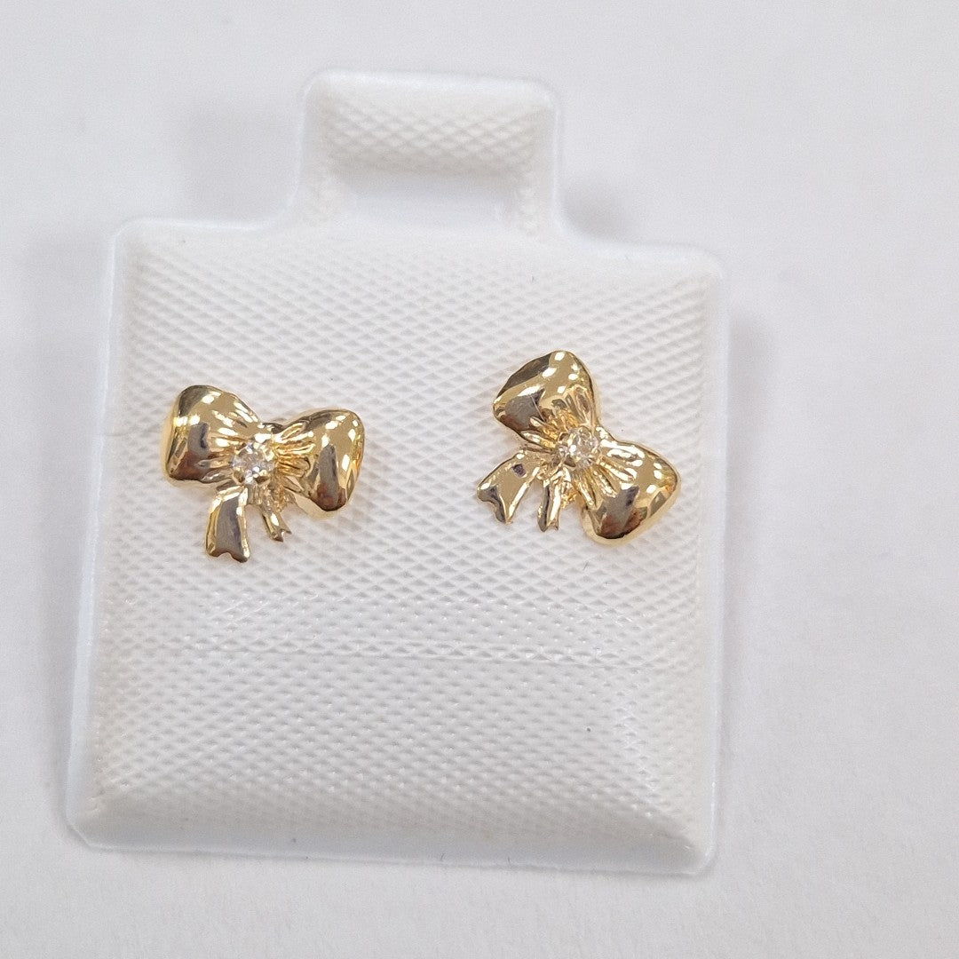 BROQUELES BROQUEL FIG MOÑO C CIRCONIA 14K 0.2441 GR (NUEVO)