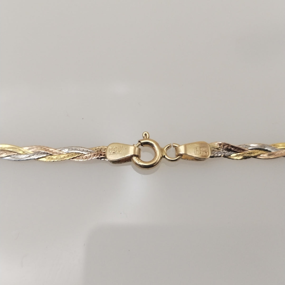 CADENA ORO COMBINADO 14 K 3.1 GRMS (SEMINUEVO)