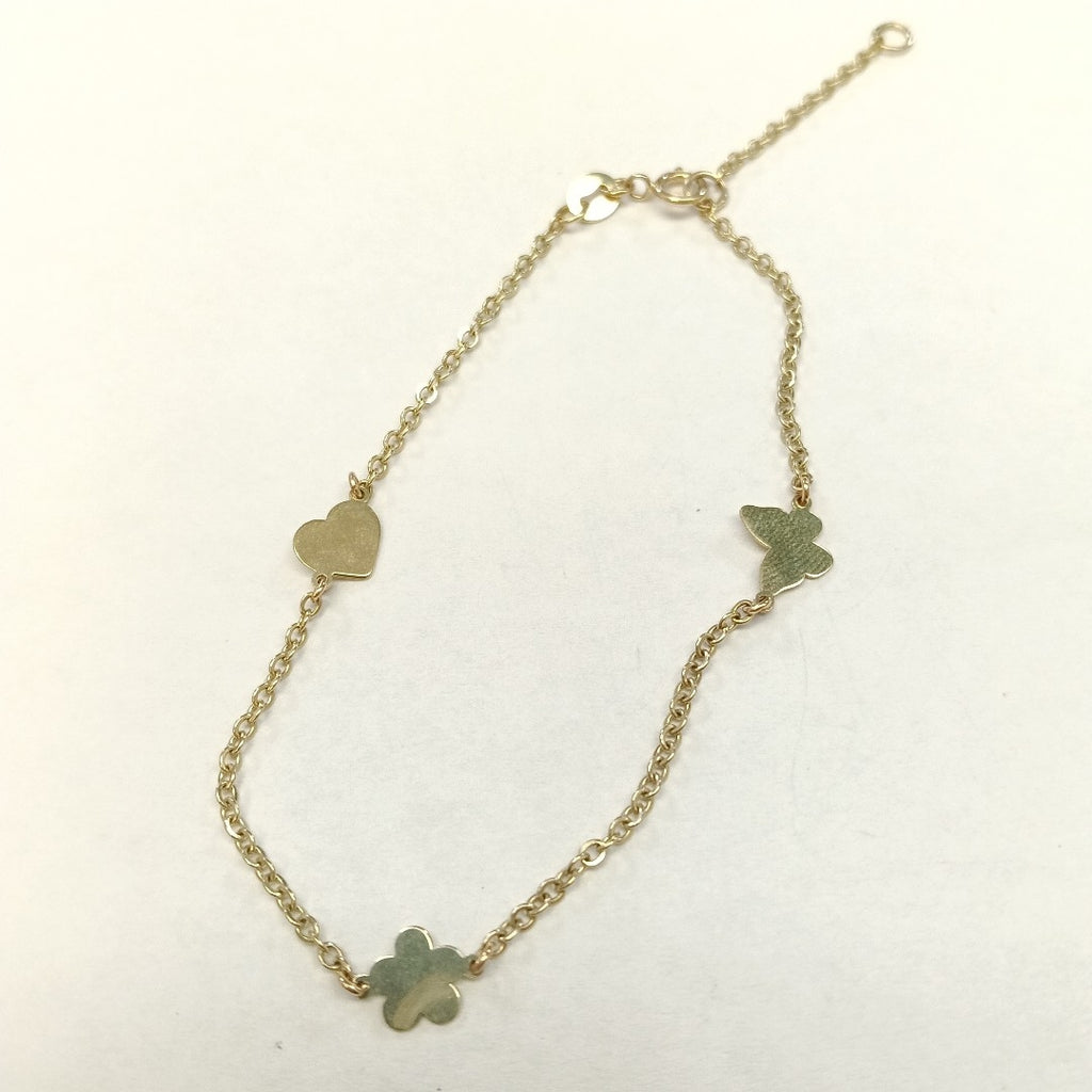 PULSERA ESPECIAL C FIGURAS 14K 18 CM 1.7 GR (NUEVO)