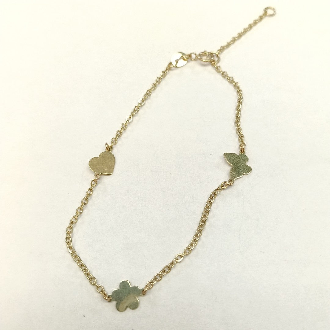 PULSERA ESPECIAL C FIGURAS 14K 18 CM 1.7 GR (NUEVO)