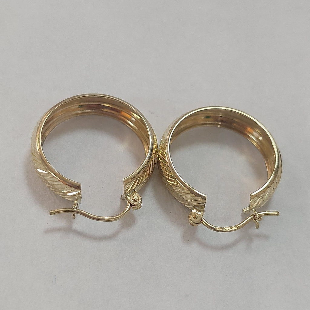 ARETES ARRACADAS LABRADAS 10K 2.8 GR (NUEVO)