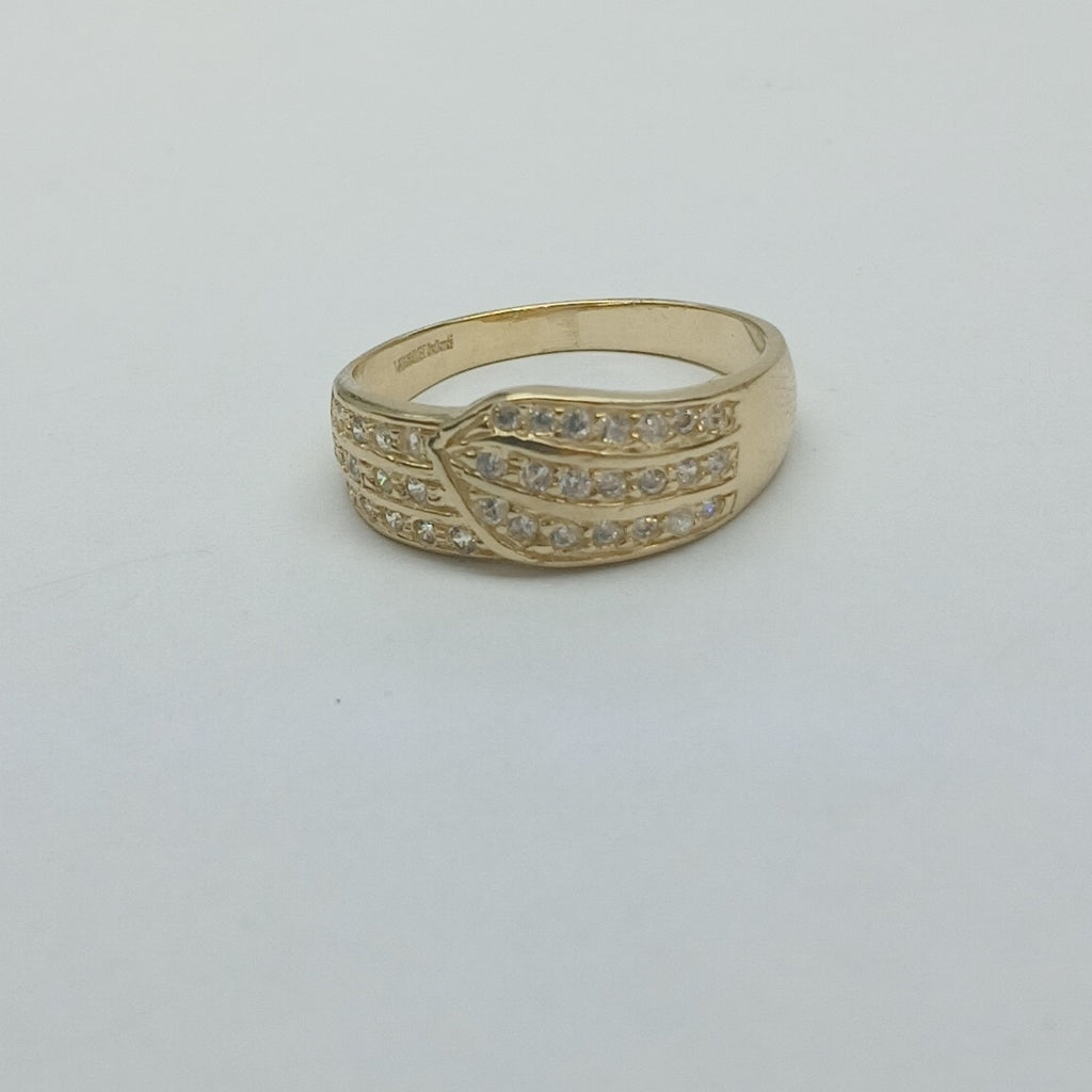 ANILLOS C CIRCONIAS 14K TALLA 8 3.1 GR (NUEVO)