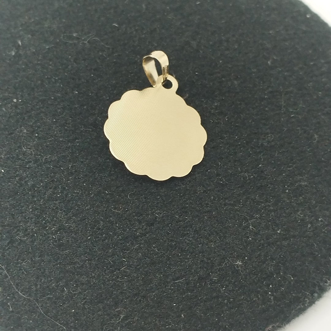 DIJE MEDALLA RELIGIOSA 14K 0.7 GR (NUEVO)