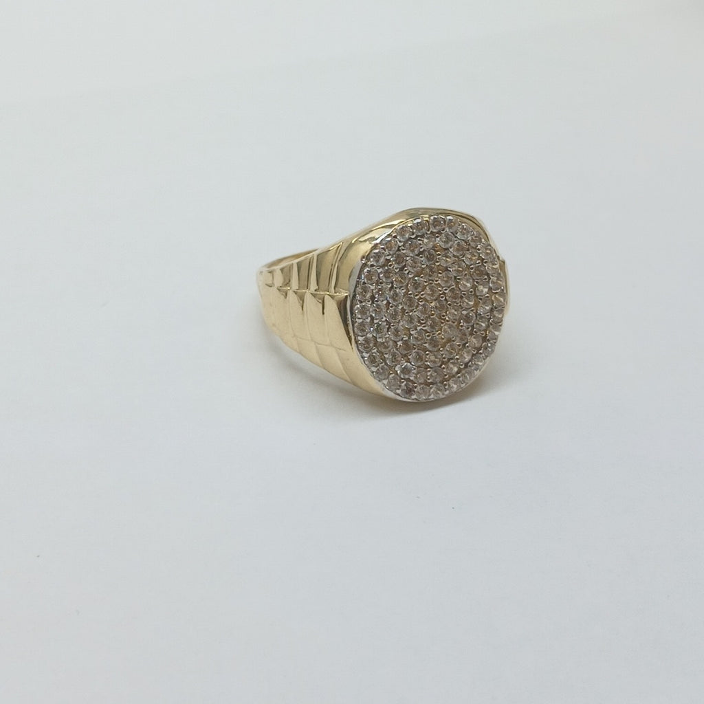 ANILLO C CIRCONIAS 14K 10 TALLA 7.7 GR (NUEVO)
