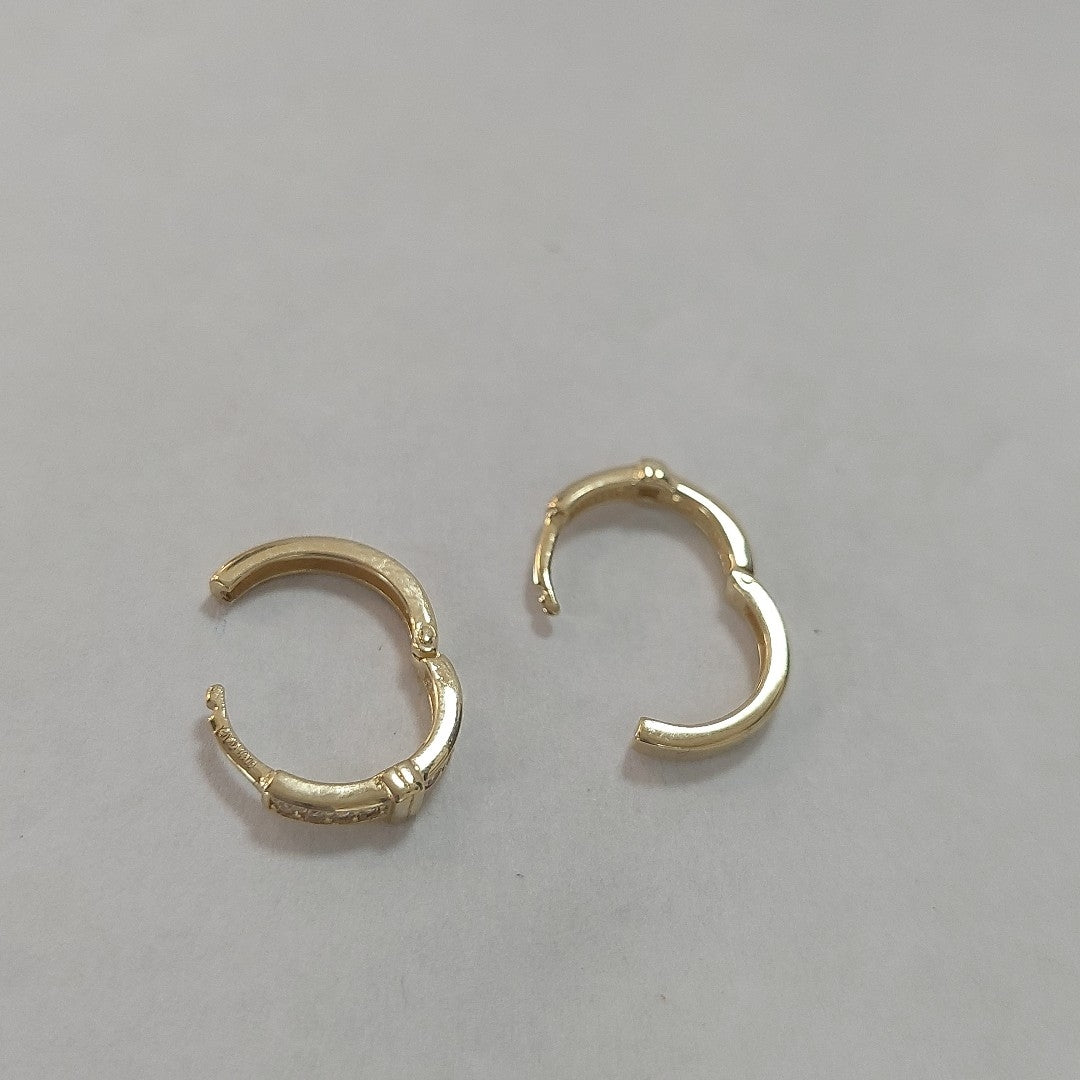 ARETES HUGGIES C CIRCONIA 14K 1.9 GR (NUEVO)