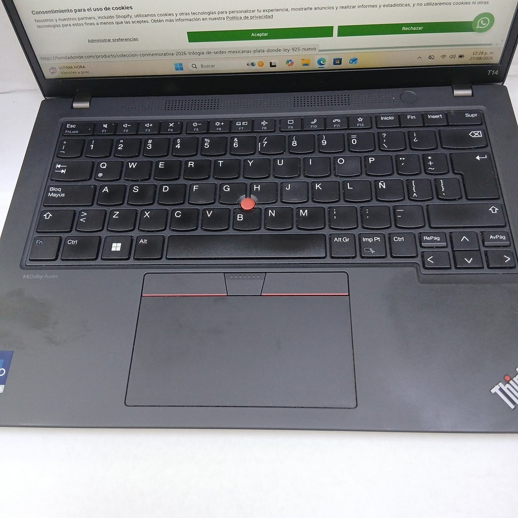 LAPTOP LENOVO THINKPAD T14 GEN 4 (2024) 512 GB SSD 16 GB RAM (SEMINUEVO)