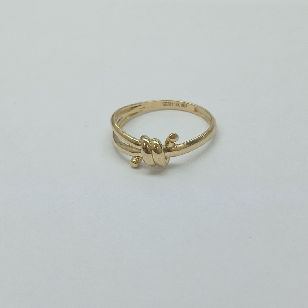 ANILLO ANILLITO C NUDO 14K 7 TALLA 2 GR (NUEVO)