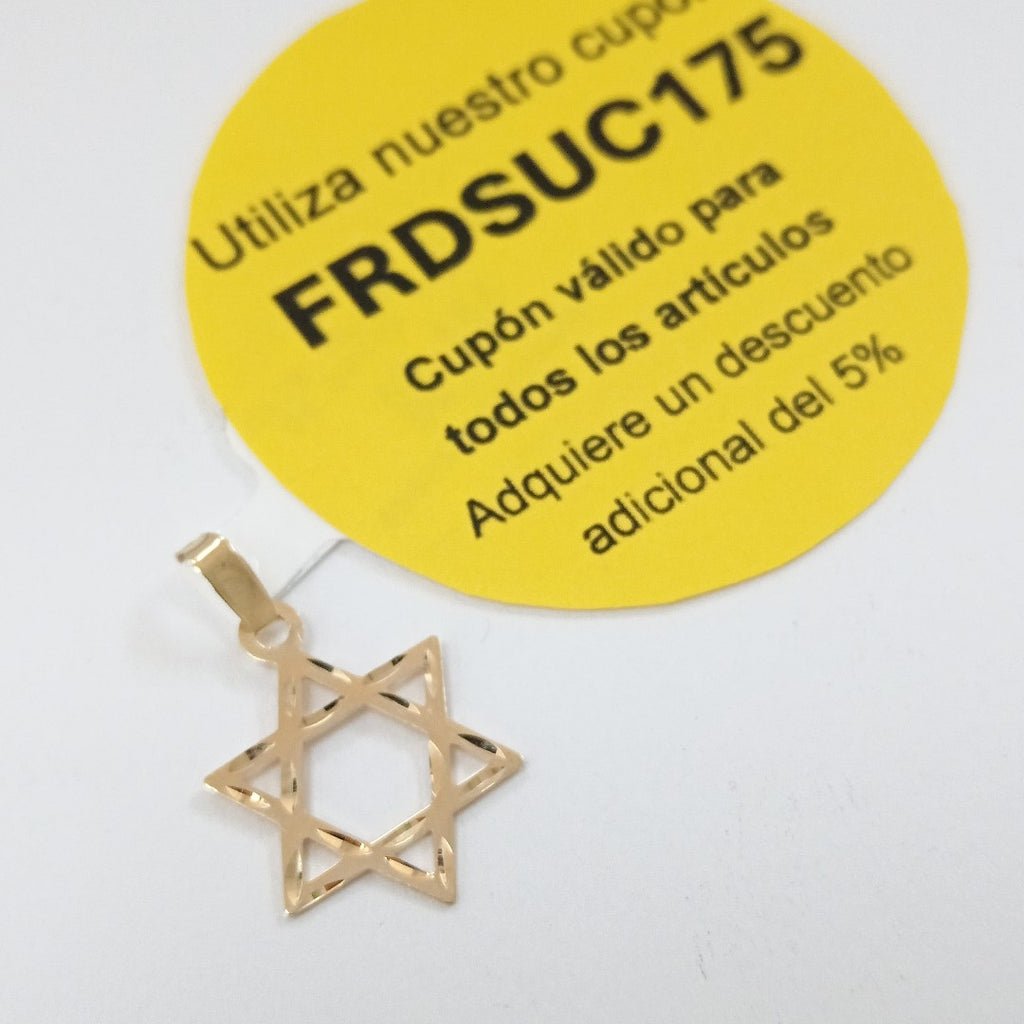 DIJE TEJIDO ESTRELLA DE DAVID 14K 0.5 GR (NUEVO)