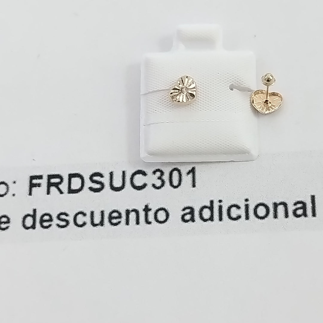 BROQUELES BROQUEL FIG CORAZON C CIRCONIA 14K 0.2603 GR (NUEVO)