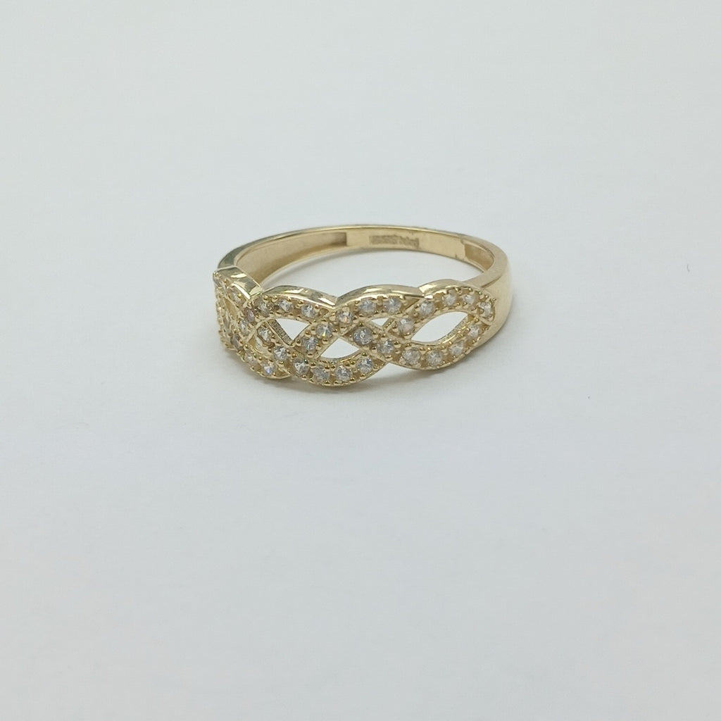 ANILLOS C CIRCONIAS 14K TALLA 9 2.5 GR (NUEVO)