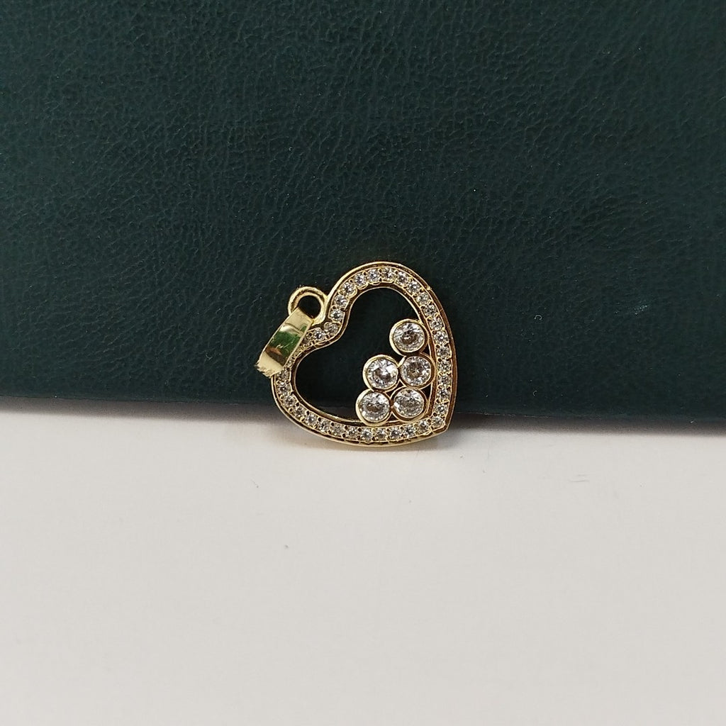 DIJE CORAZON CON CIRCONIAS 14K 1.7 GR (NUEVO)