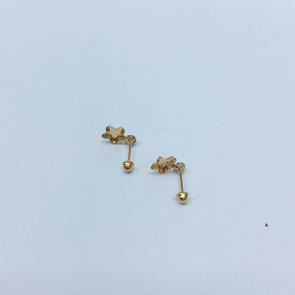BROQUELES BROQUEL FIG ESTRELLA C CIRCONIA 14K 0.2603 GR (NUEVO)