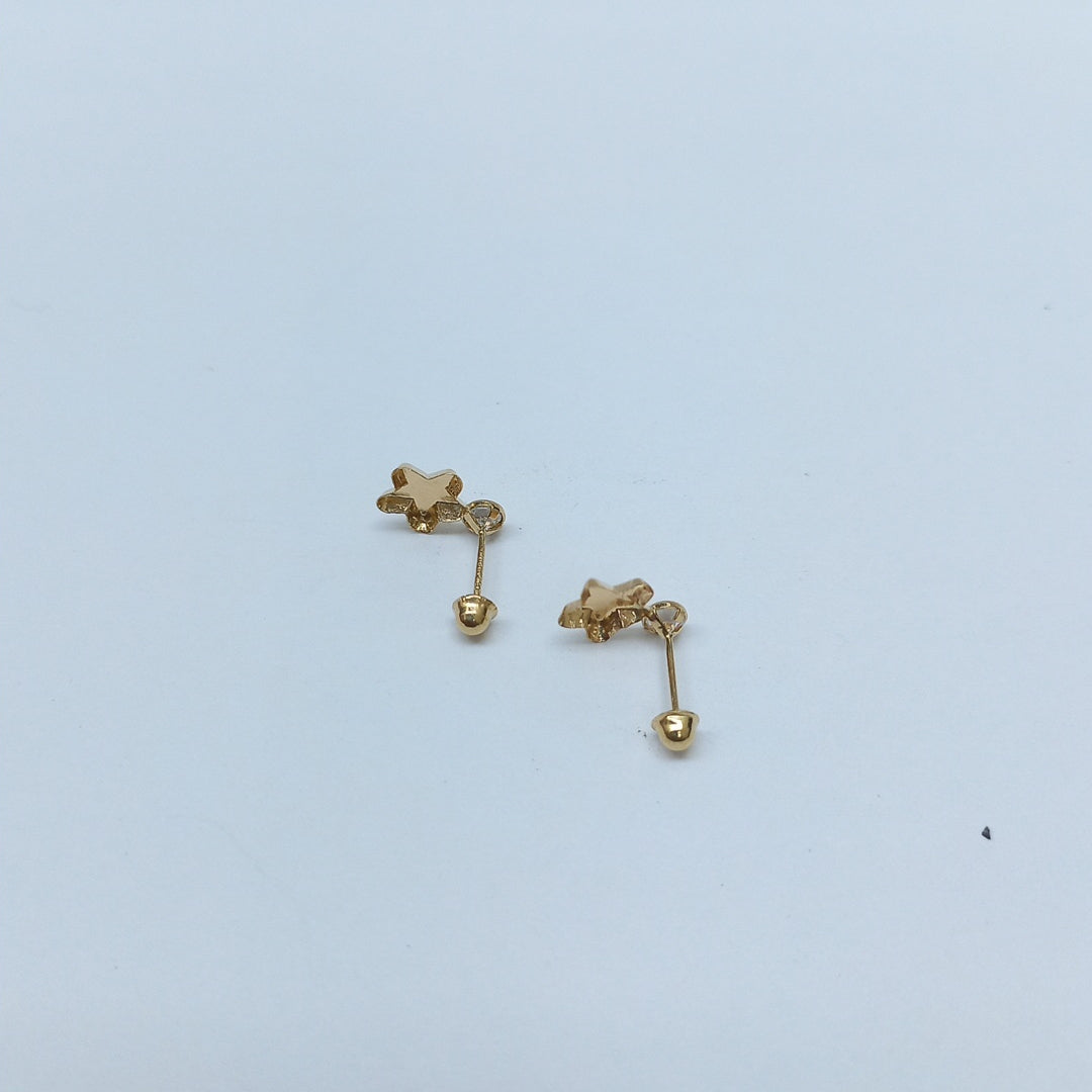 BROQUELES BROQUEL FIG ESTRELLA C CIRCONIA 14K 0.2603 GR (NUEVO)