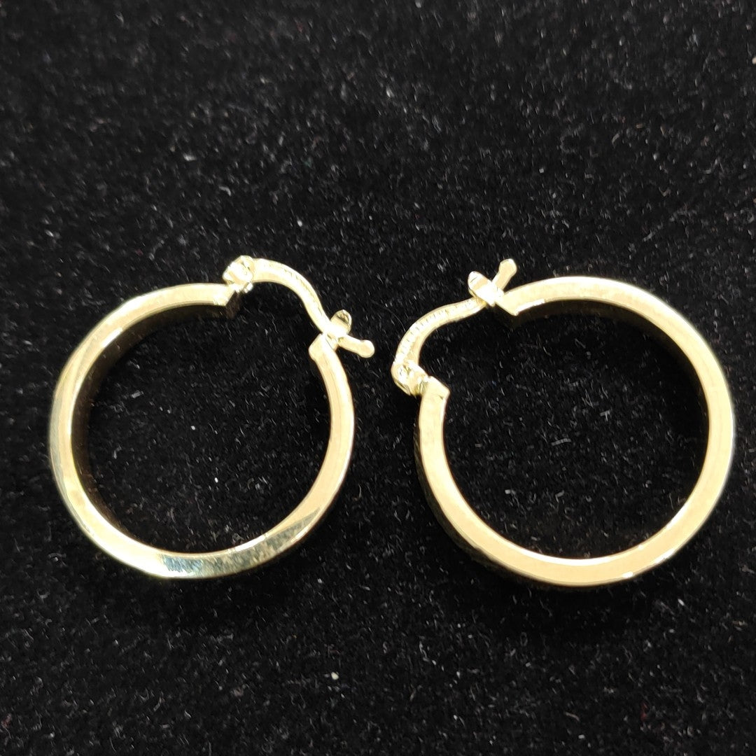 ARETES TEJIDO ARRACADAS FACETADAS 14K 2.9 GR (NUEVO)