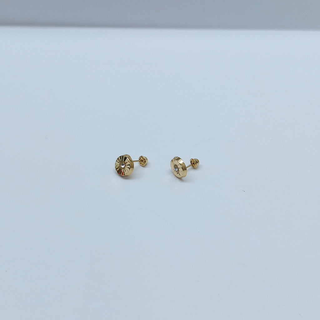 BROQUELES BROQUEL FIG BOTON C CIRCONIA 14K 0.2916 GR (NUEVO)