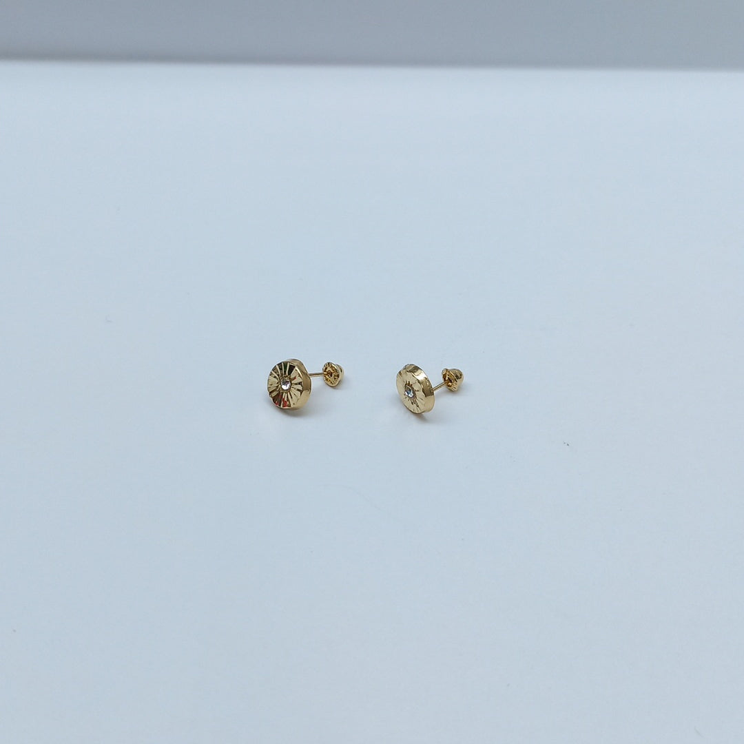 BROQUELES BROQUEL FIG BOTON C CIRCONIA 14K 0.2916 GR (NUEVO)