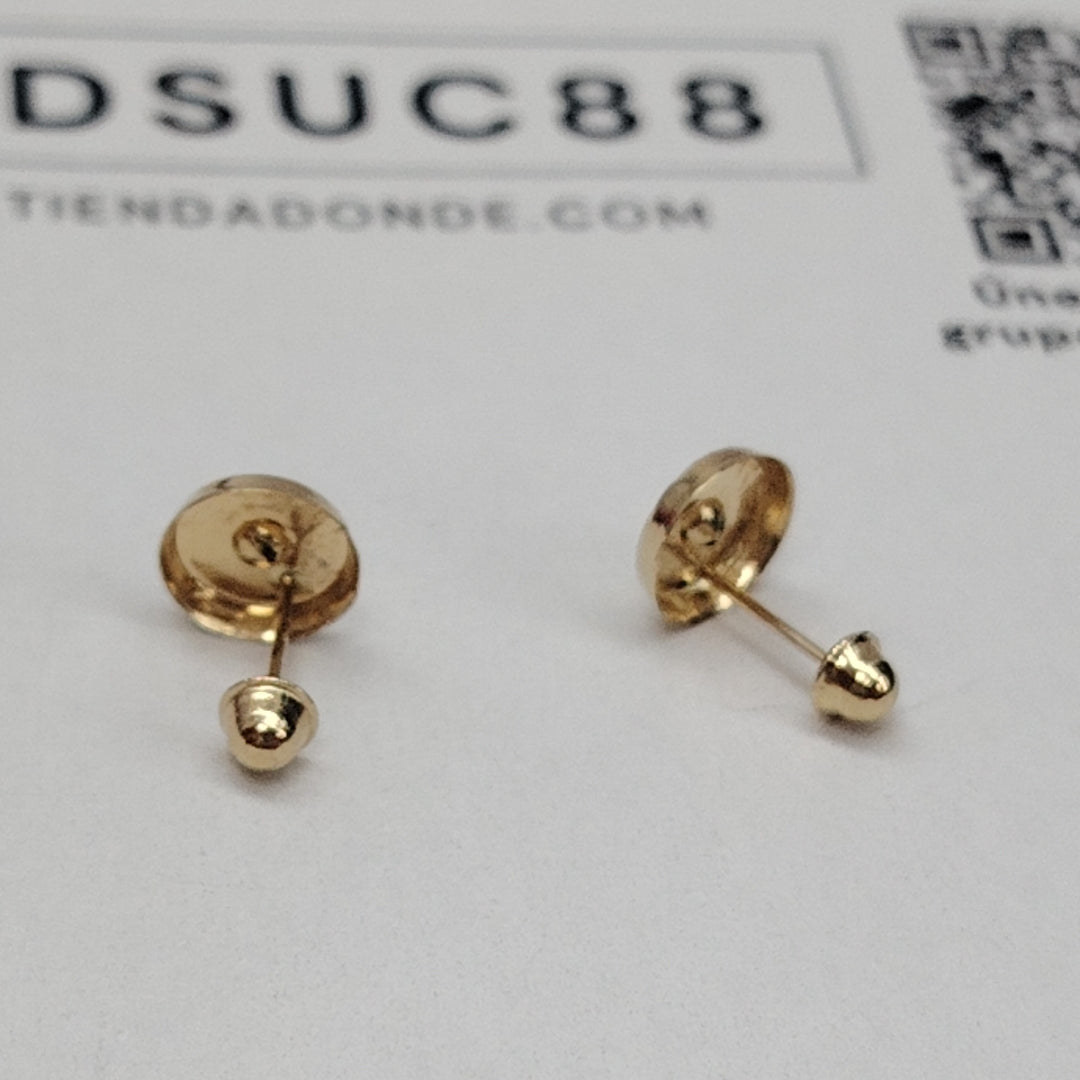 BROQUELES BROQUEL FIG BOTON C CIRCONIA 14K 0.2916 GR (NUEVO)