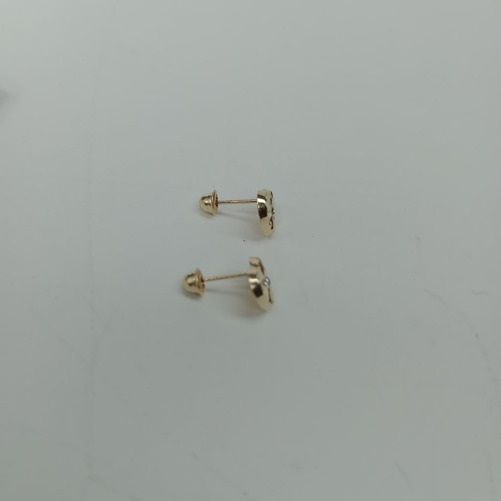 BROQUELES BROQUEL FIG CORAZON C CIRCONIA 14K 0.2603 GR (NUEVO)