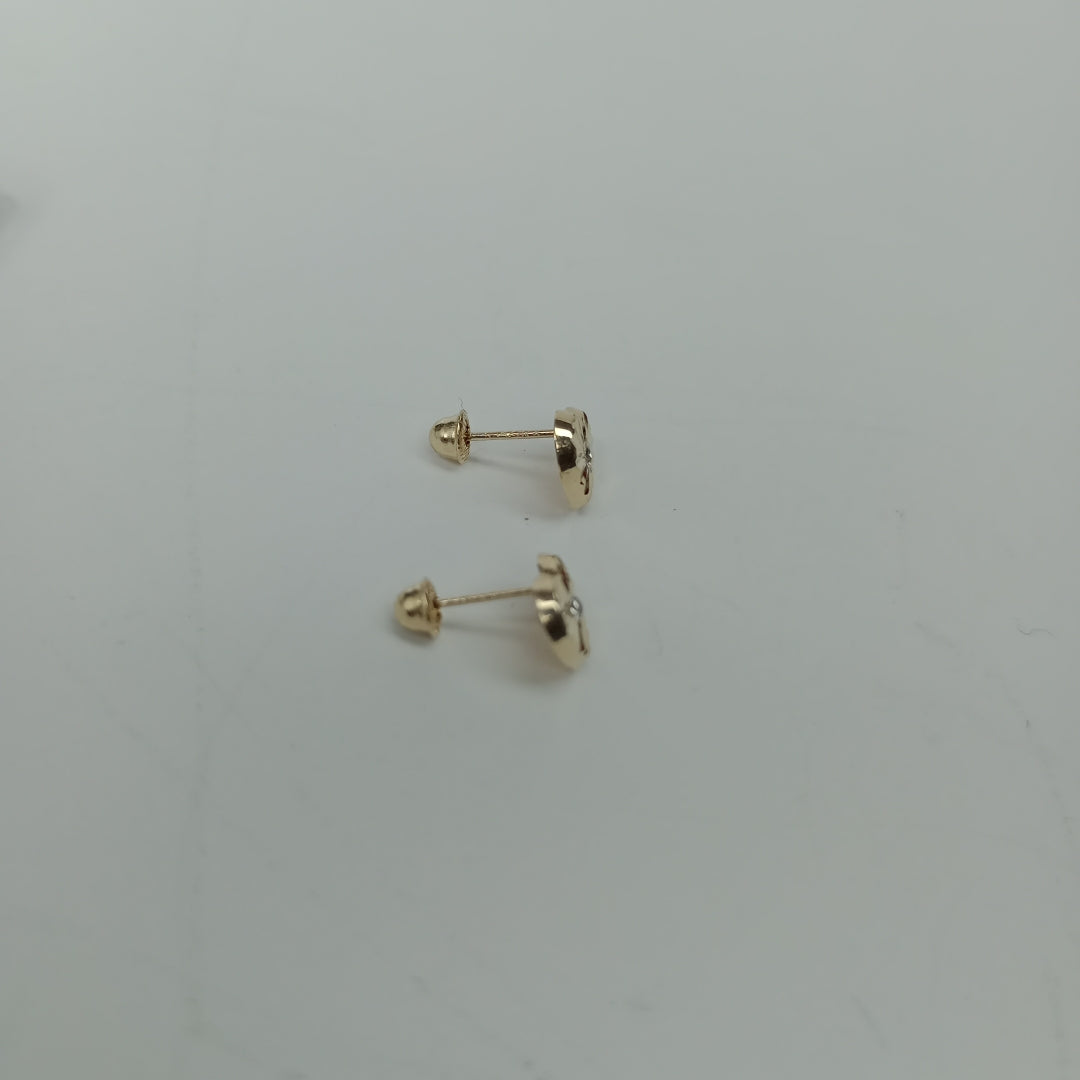 BROQUELES BROQUEL FIG CORAZON C CIRCONIA 14K 0.2603 GR (NUEVO)