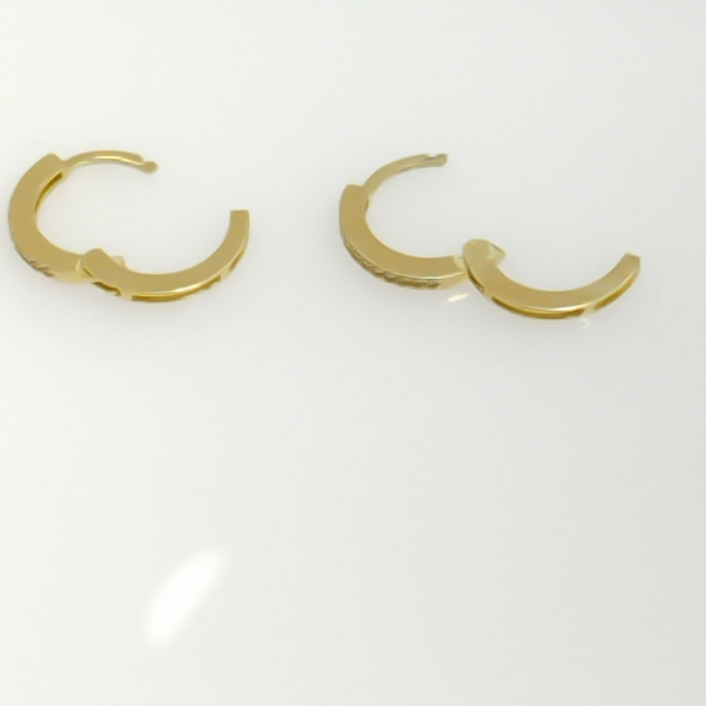ARETES ARRACADAS CON CIRCONIAS 14K 1.2 GR (NUEVO)