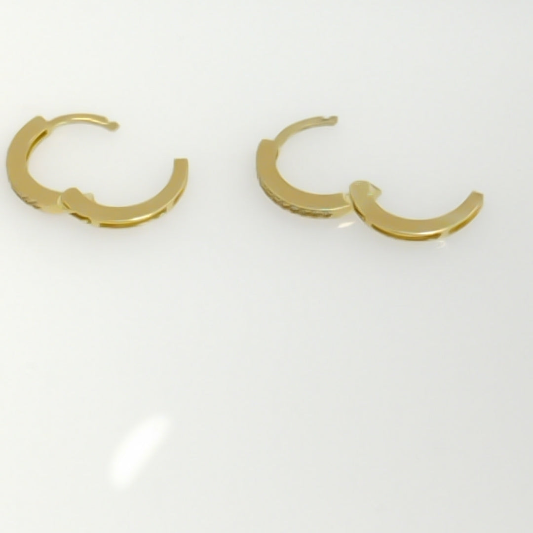 ARETES ARRACADAS CON CIRCONIAS 14K 1.2 GR (NUEVO)