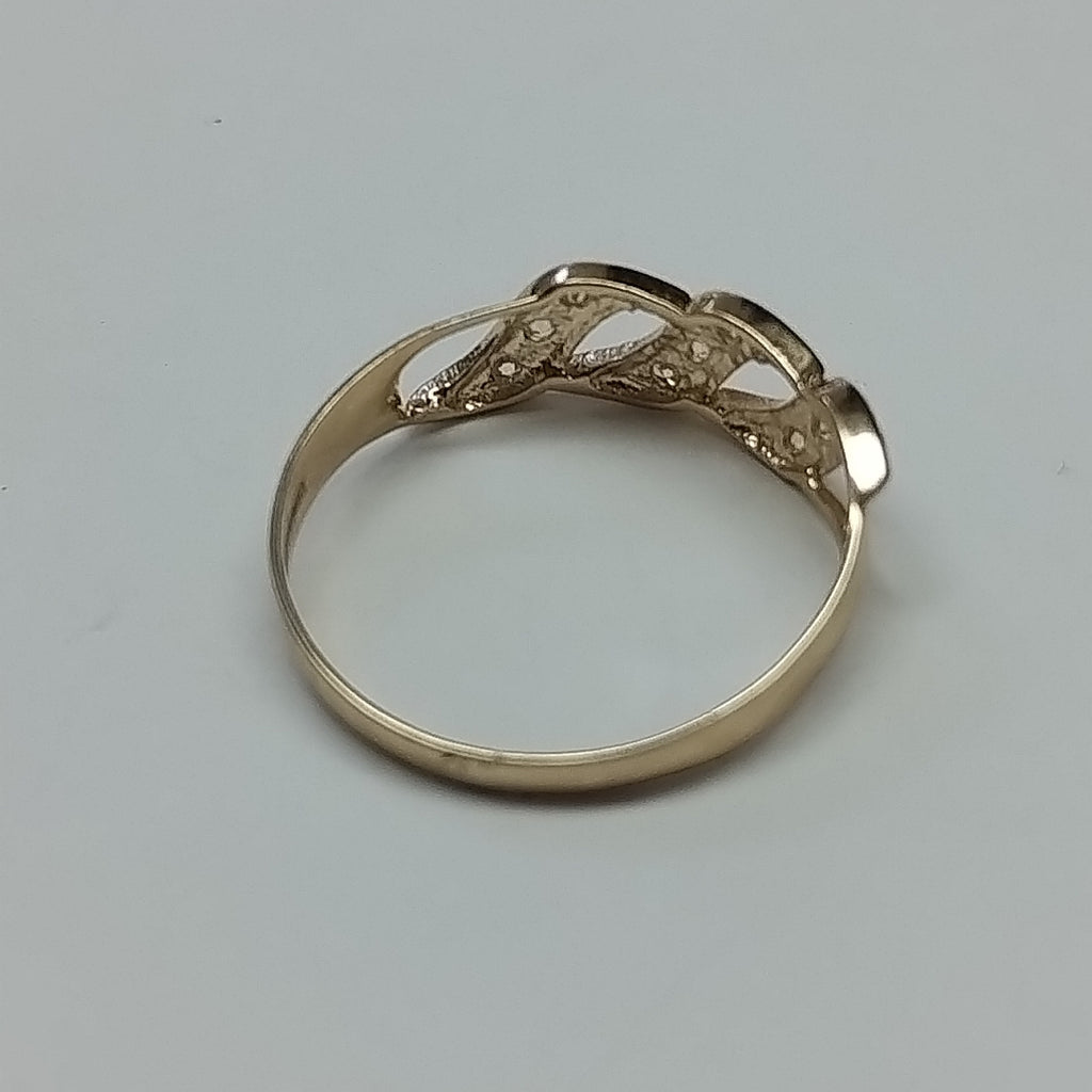 ANILLOS C CIRCONIAS 14K TALLA 7 1.3 GR (NUEVO)