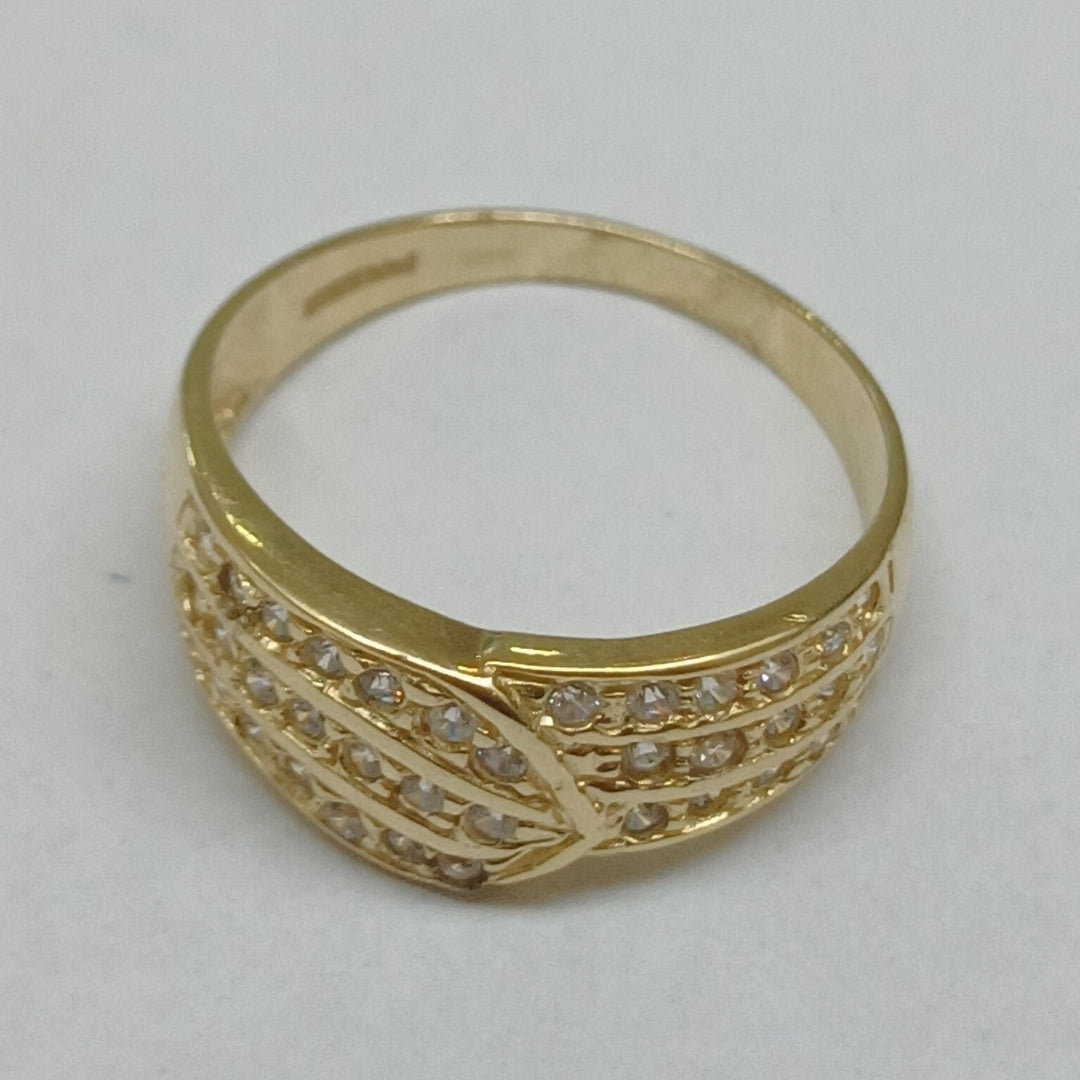 ANILLOS C CIRCONIAS 14K TALLA 7 2.8 GR (NUEVO)