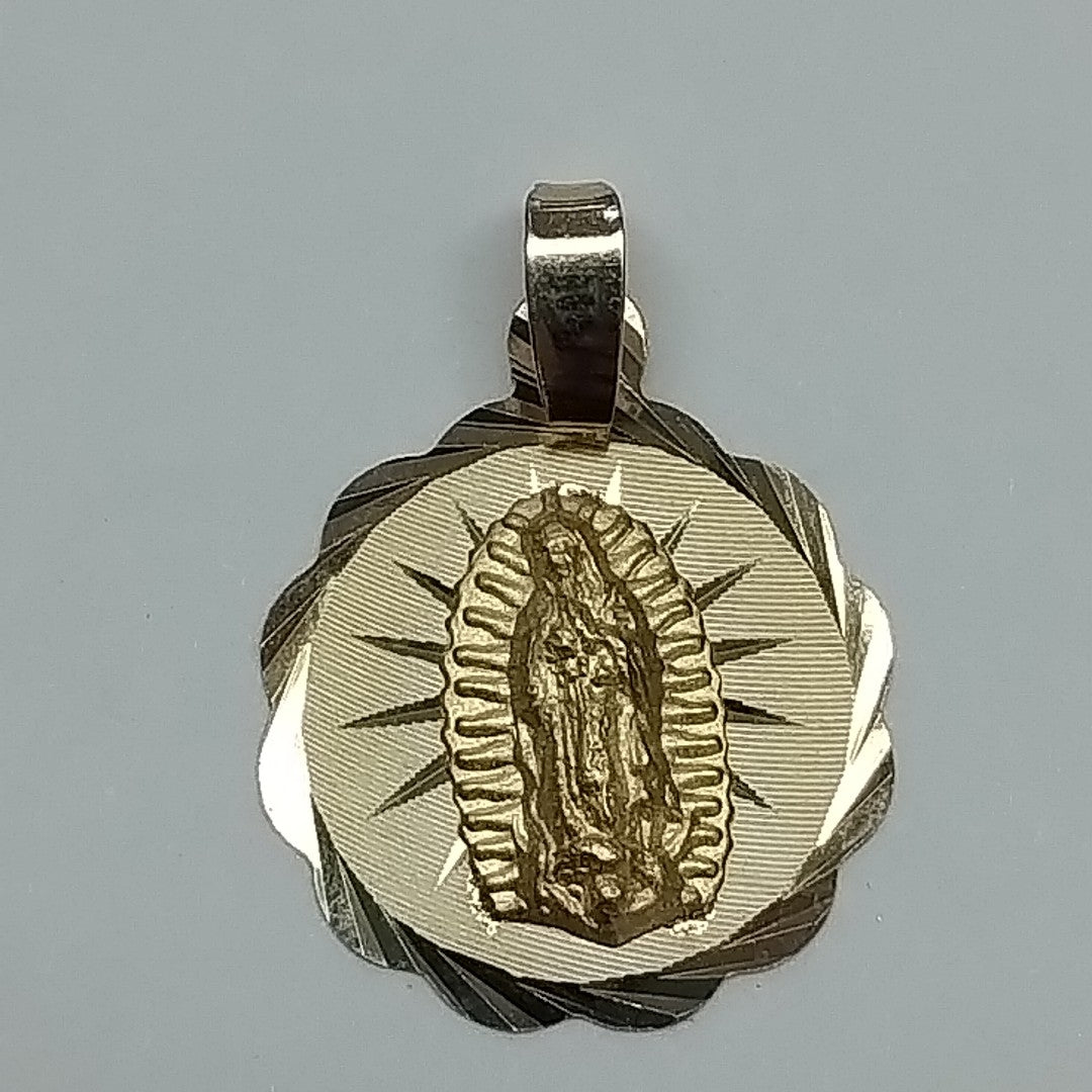 DIJE MEDALLA RELIGIOSA 14K 0.8 GR (NUEVO)