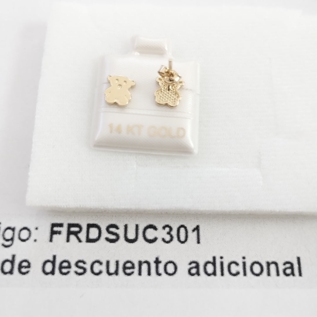 BROQUELES ORO 14K 1 (NUEVO)
