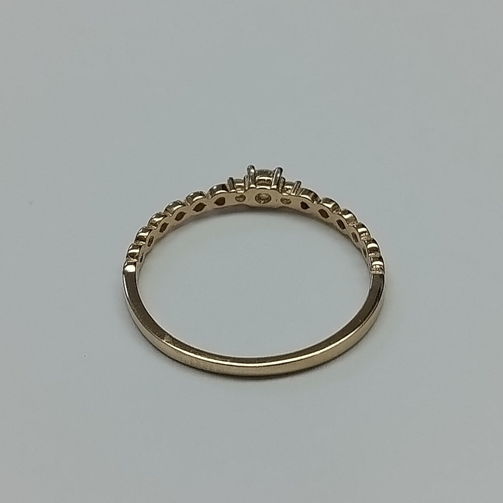 ANILLO ANILLITO C CIRCONIAS 14K 6.5 TALLA 1.1 GR (NUEVO)