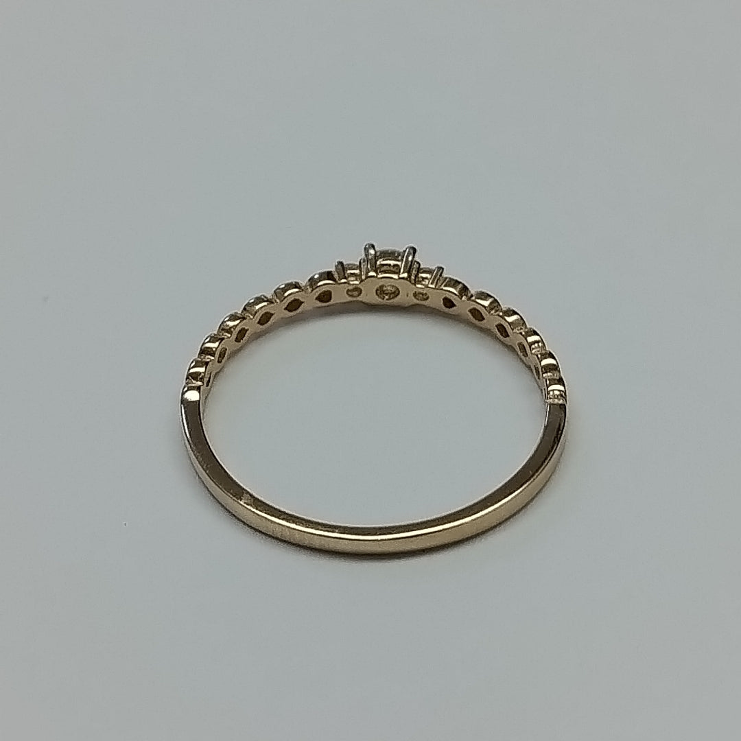 ANILLO ANILLITO C CIRCONIAS 14K 6.5 TALLA 1.1 GR (NUEVO)