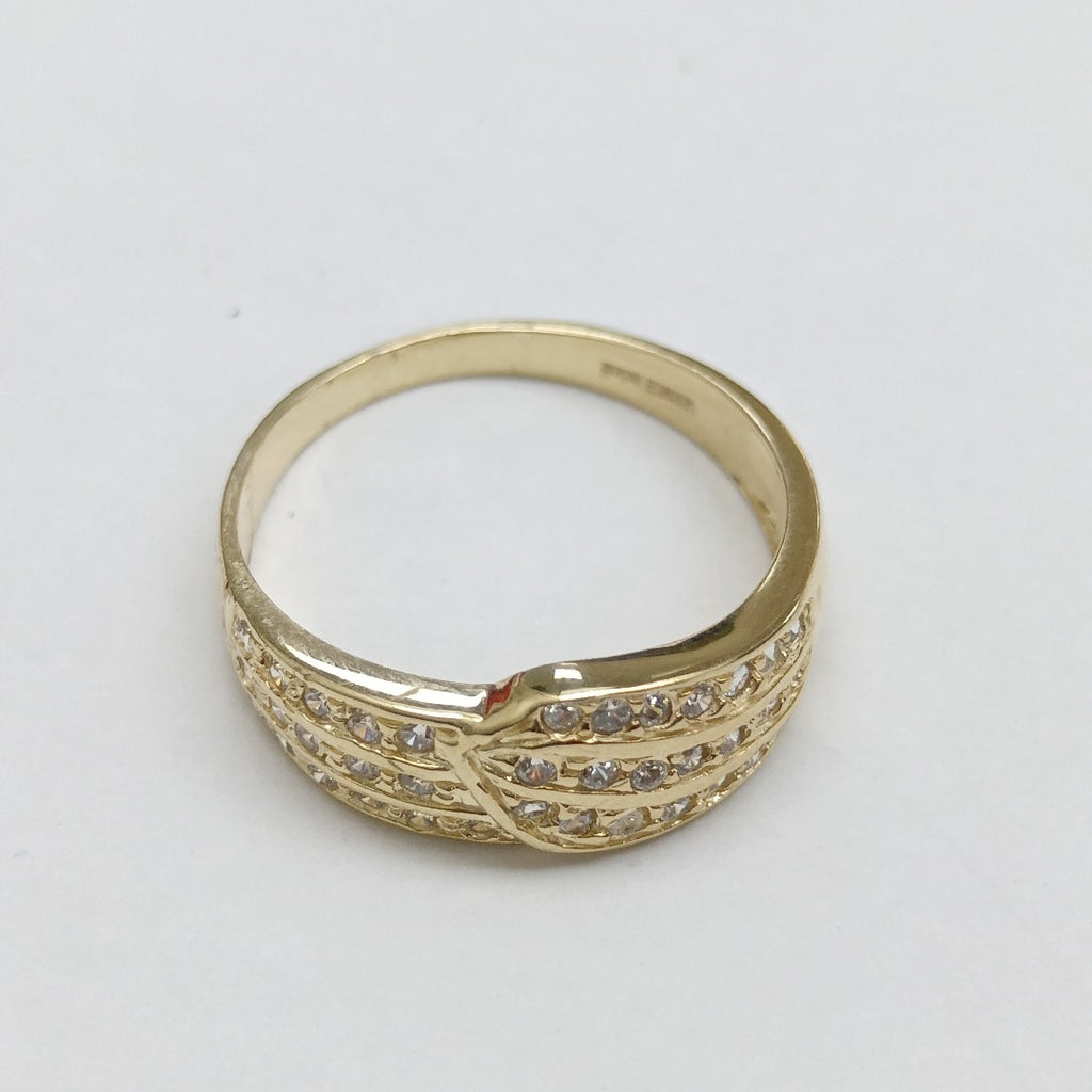 ANILLOS C CIRCONIAS 14K TALLA 8 3 GR (NUEVO)