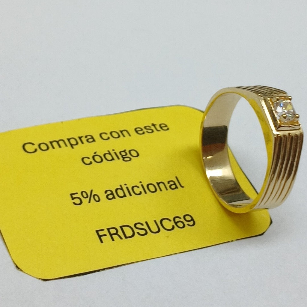 ANILLOS CON CIRCONIA 14K TALLA 9 4.3 GR (NUEVO)