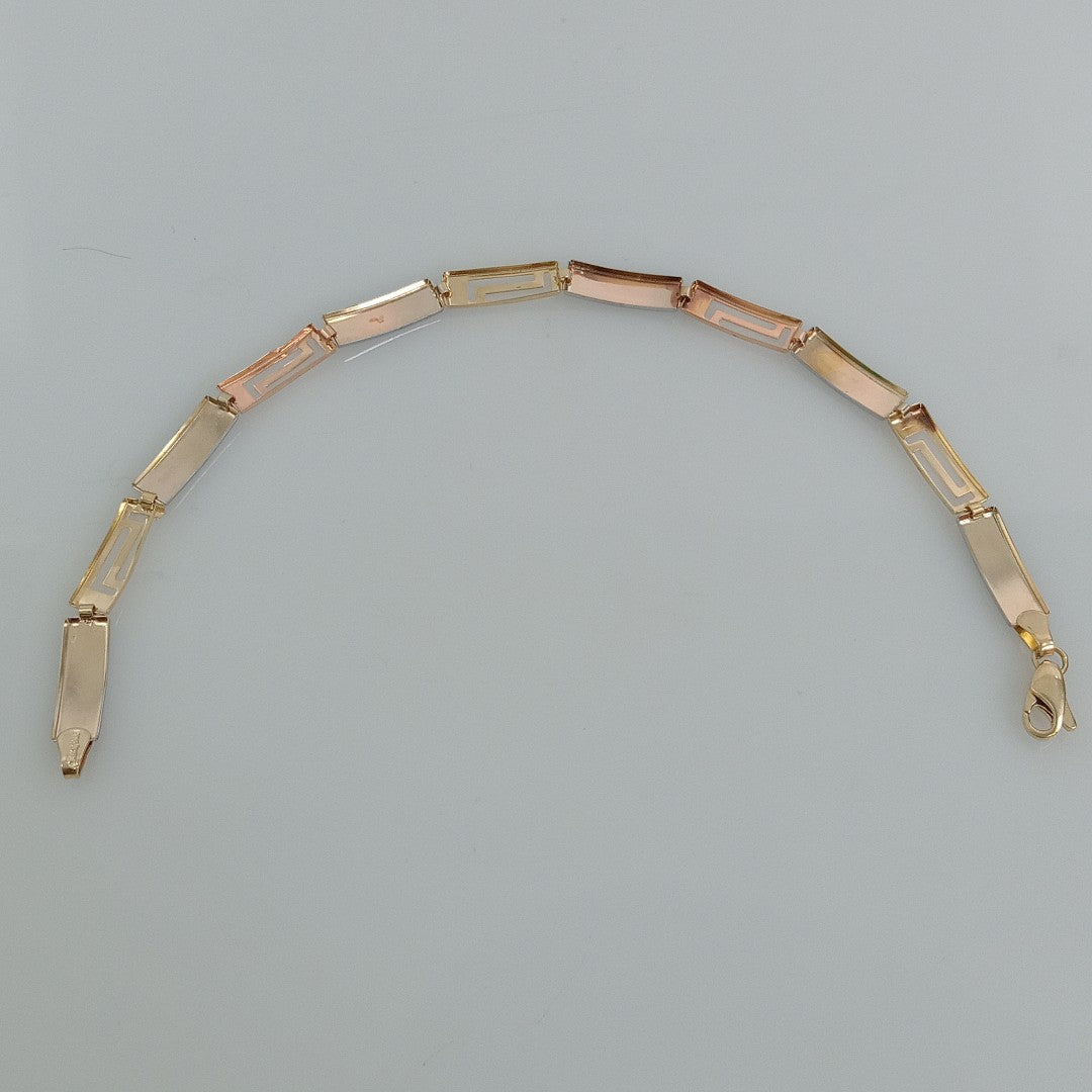 PULSERA ORO COMBINADO 14 K 4.2 GRMS (SEMINUEVO)