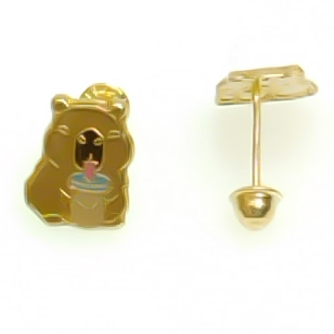 BROQUELES BROQUEL FIG CAPIBARA 14K 0.2657 GR (NUEVO)
