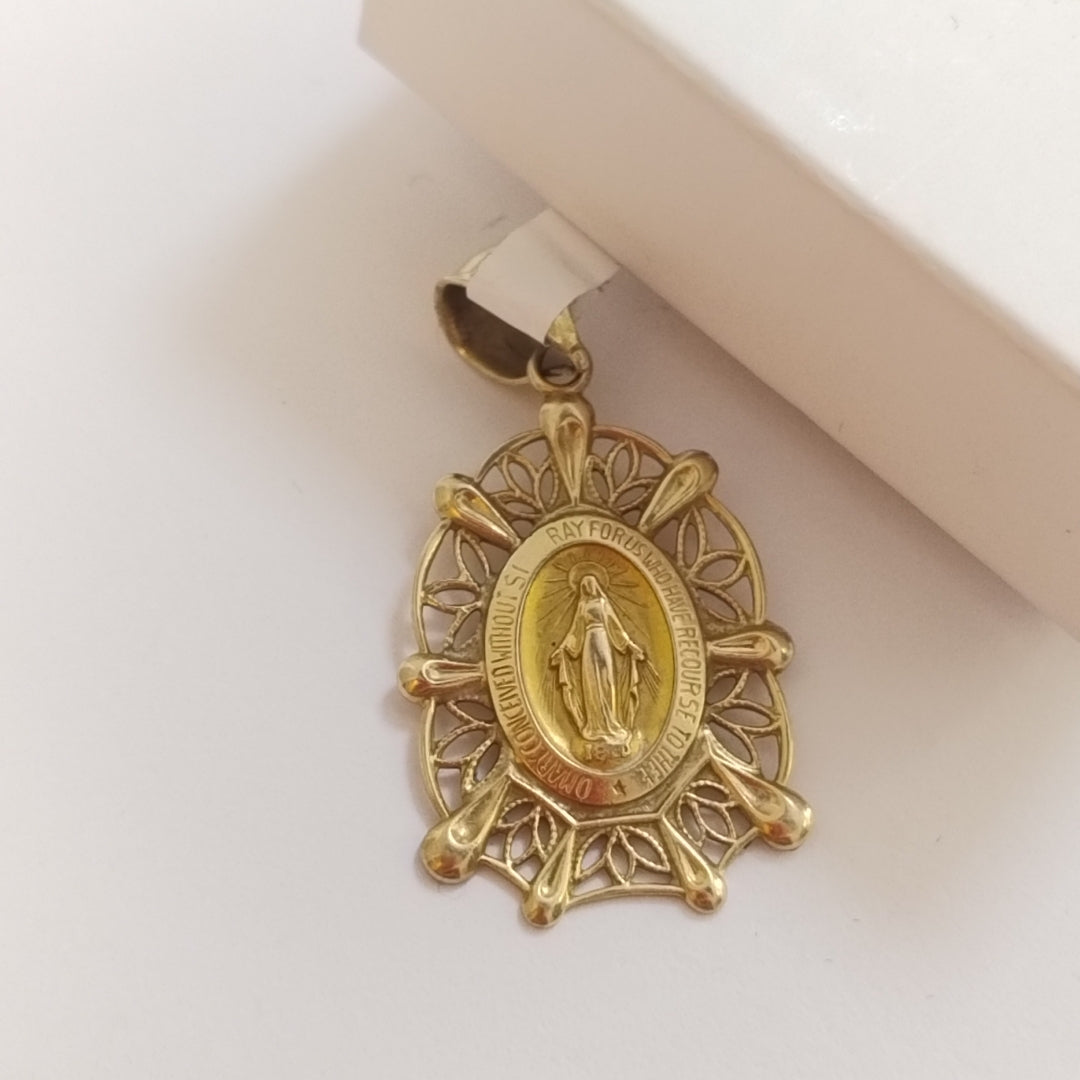 MEDALLA RELIGIOSA ORO 14 K 3.2 GRMS (SEMINUEVO)