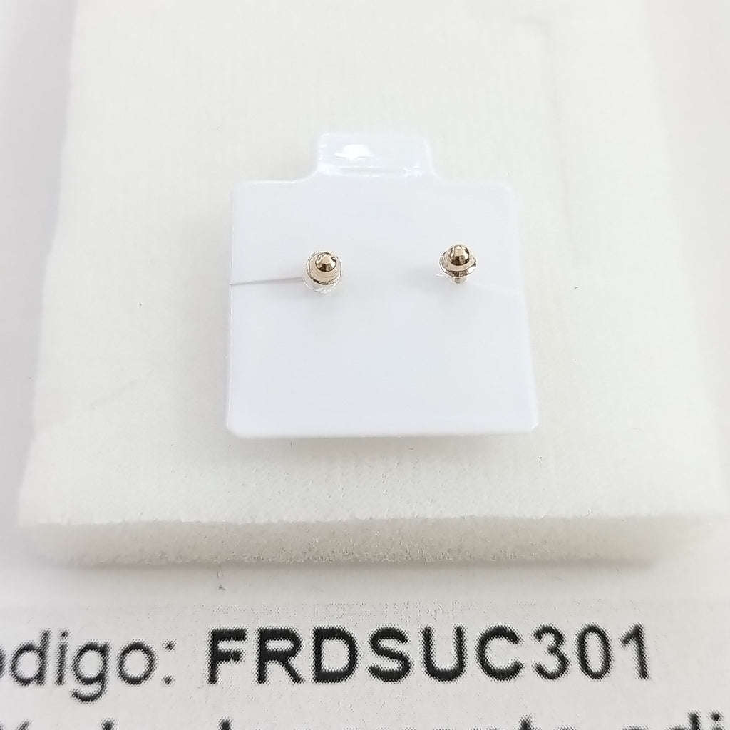 BROQUELES BROQUEL CORAZON DOBLE 14K 0.2171 GR (NUEVO)
