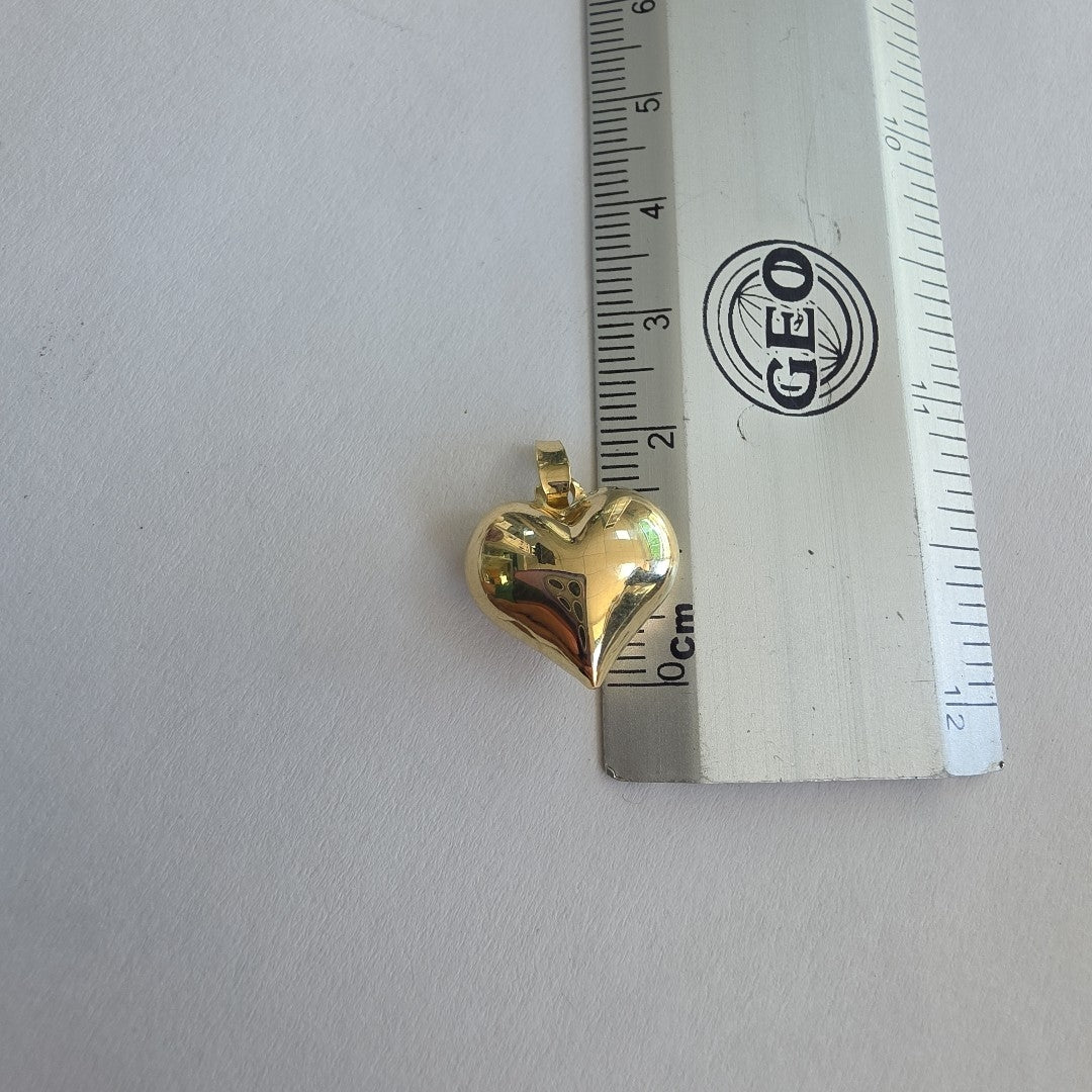 DIJE TEJIDO CORAZON LISO 14K 1.2 GR (NUEVO)