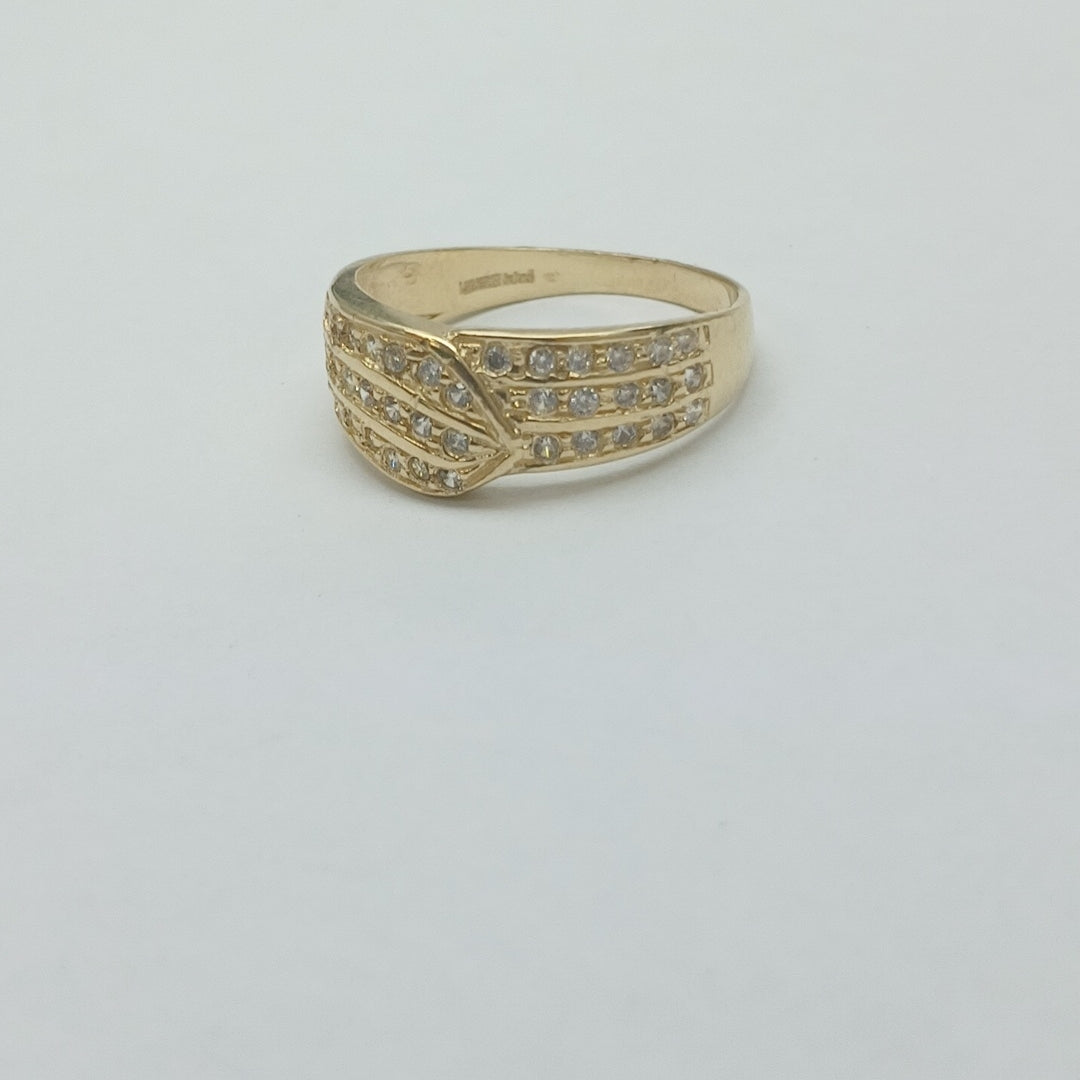 ANILLOS C CIRCONIAS 14K TALLA 7 2.9 GR (NUEVO)