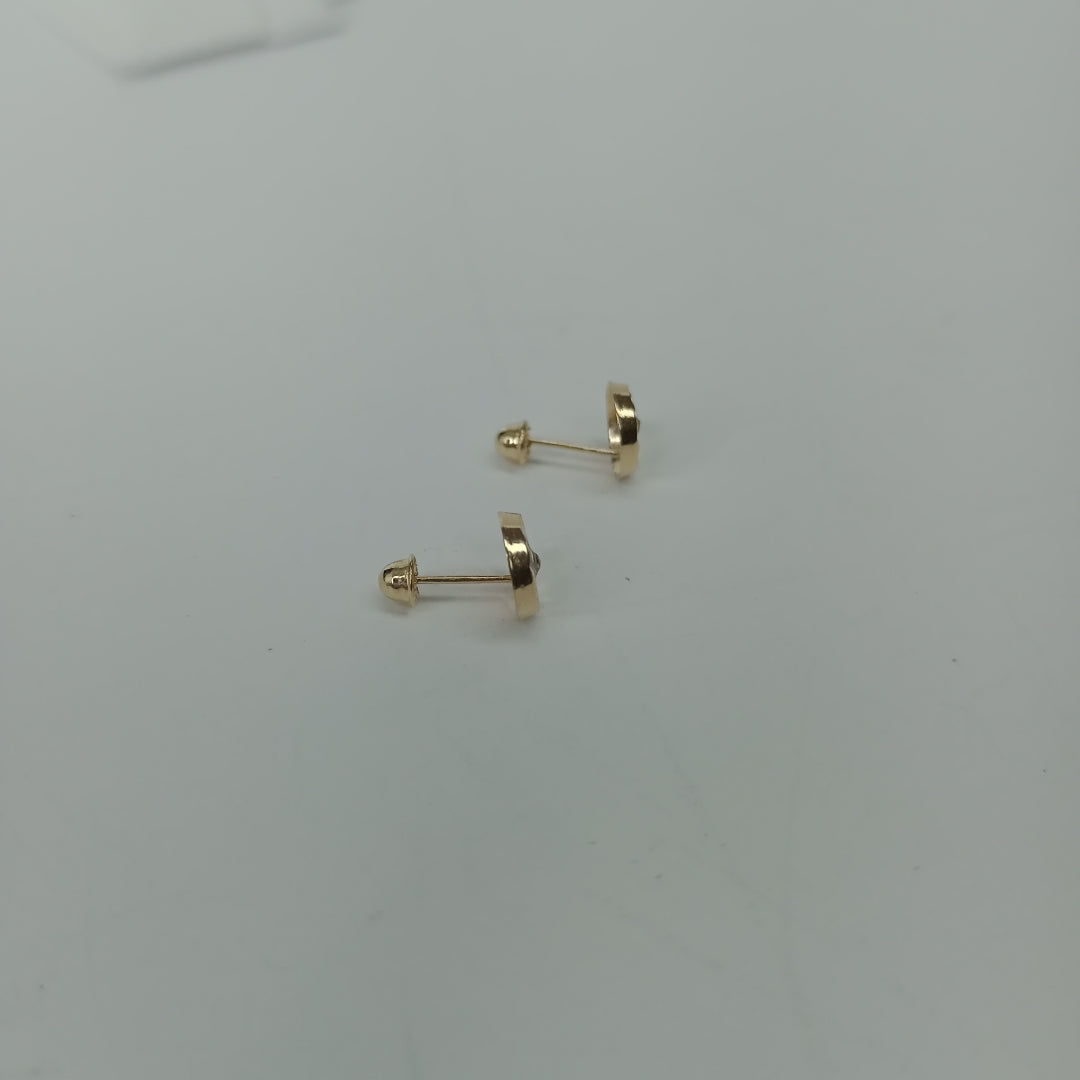 BROQUELES BROQUEL FIG BOTON C CIRCONIA 14K 0.2916 GR (NUEVO)