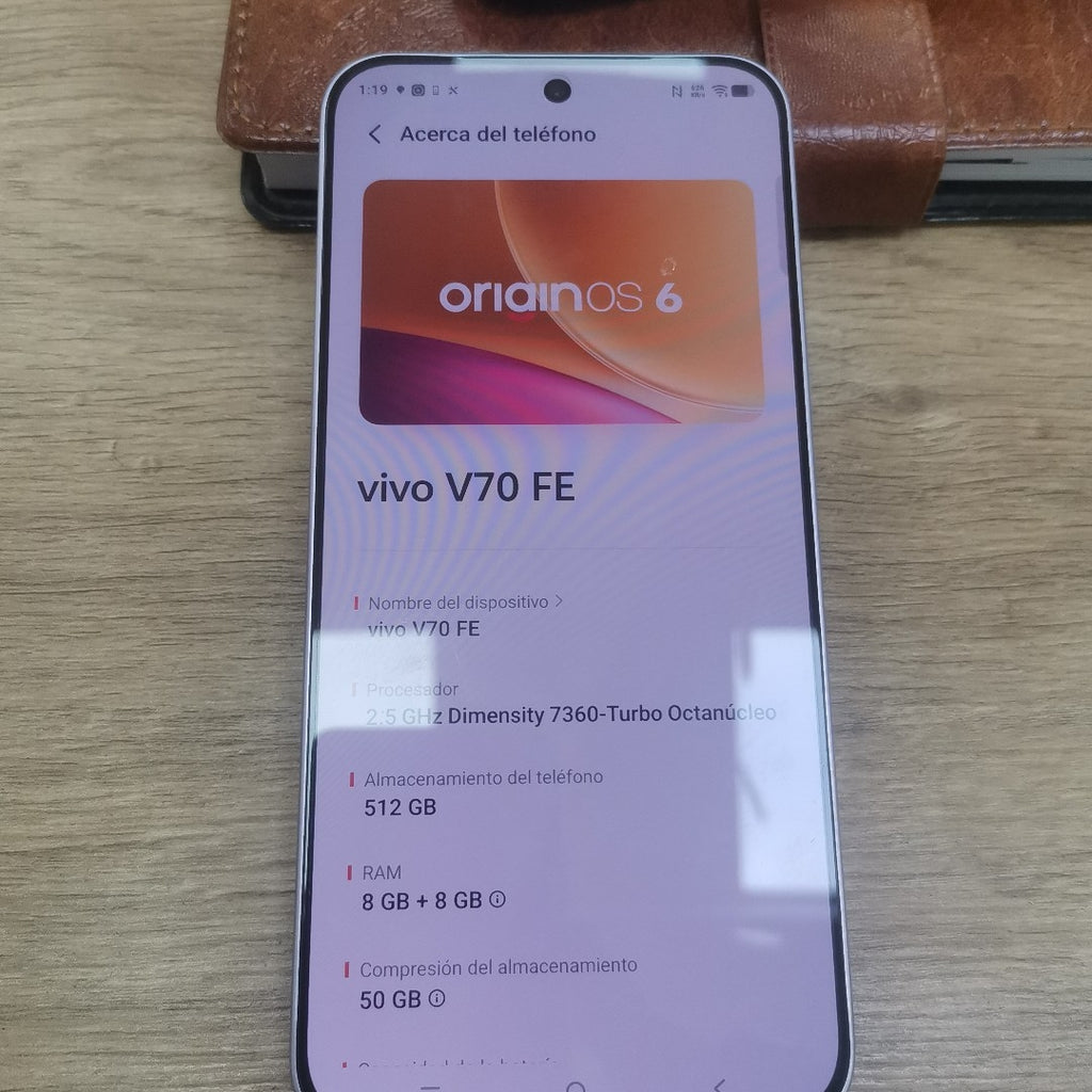 CELULAR VIVO V70 FE V2550 (2026) 512 GB 8 GB RAM (SEMINUEVO)