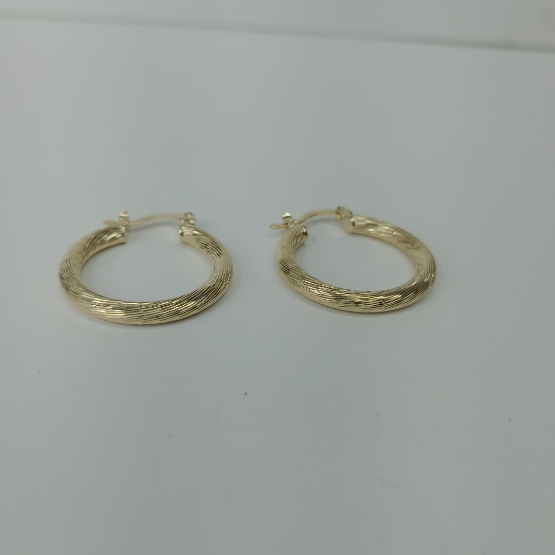 ARETES TEJIDO ARRACADAS ASTRIADAS 14K 2.7 GR (NUEVO)