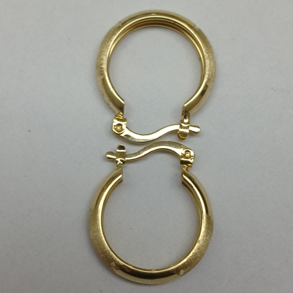 ARETES TEJIDO ARRACADA SATINADA 14K 2.5 GR (NUEVO)
