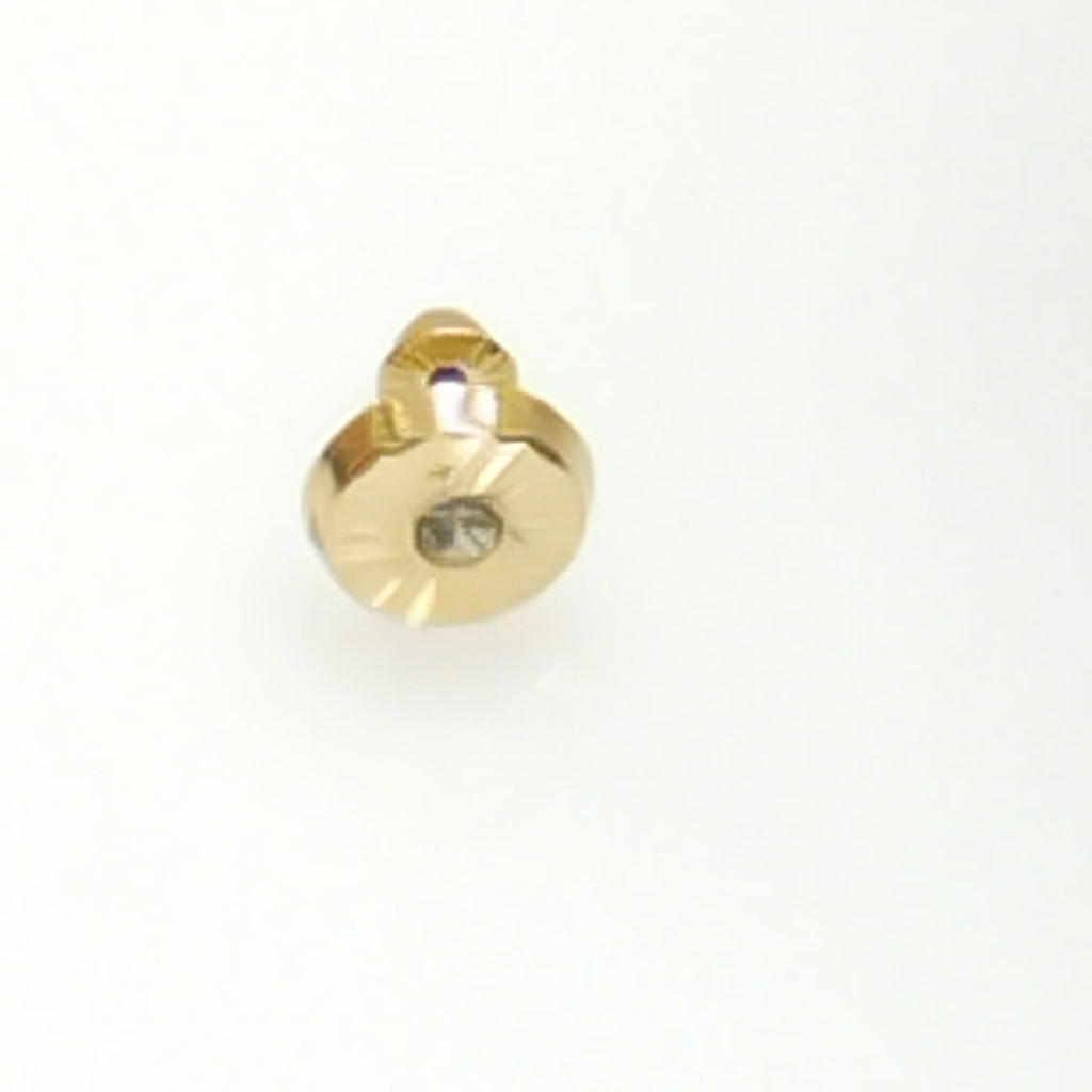 BROQUELES BROQUEL FIG BOTON C CIRCONIA 14K 0.2916 GR (NUEVO)