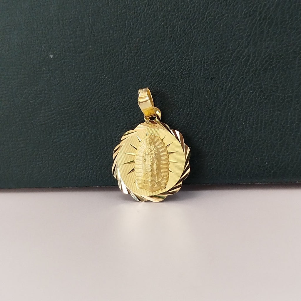 DIJE MEDALLA RELIGIOSA 14K 0.8 GR (NUEVO)