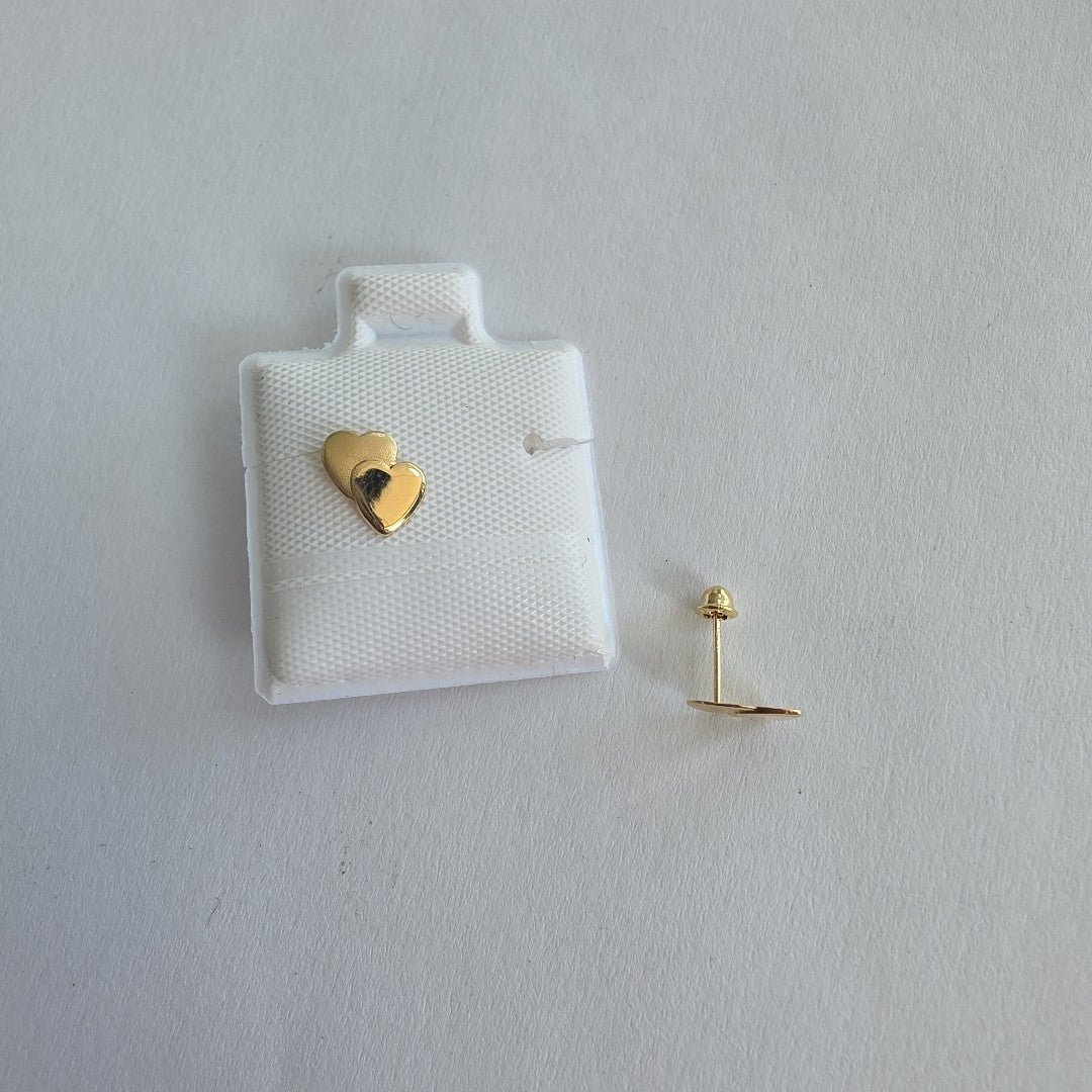 BROQUELES BROQUEL CORAZON DOBLE 14K 0.2171 GR (NUEVO)