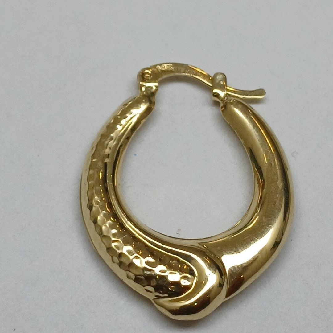 ARETES ARRACADAS ENTRELAZADAS 14K 2.5 GR (NUEVO)