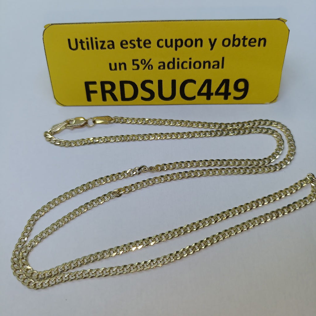CADENA BARBADA 10K 55 CM 5.5 GR (NUEVO)